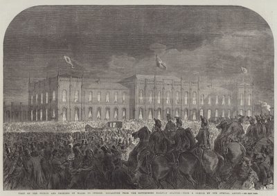 Visit of the Prince and Princess of Wales to Sweden, Departure from the Gottenborg Railway Station by Sir John Charles Robinson